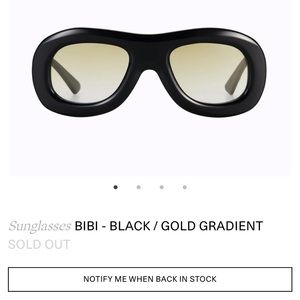 Poppy Lissiman Black Bibi Sunglasses